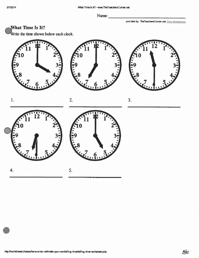 30 Minutes 8 Worksheet