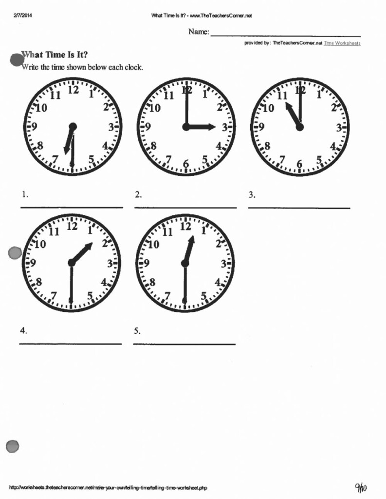 30 Minutes 9 Worksheet