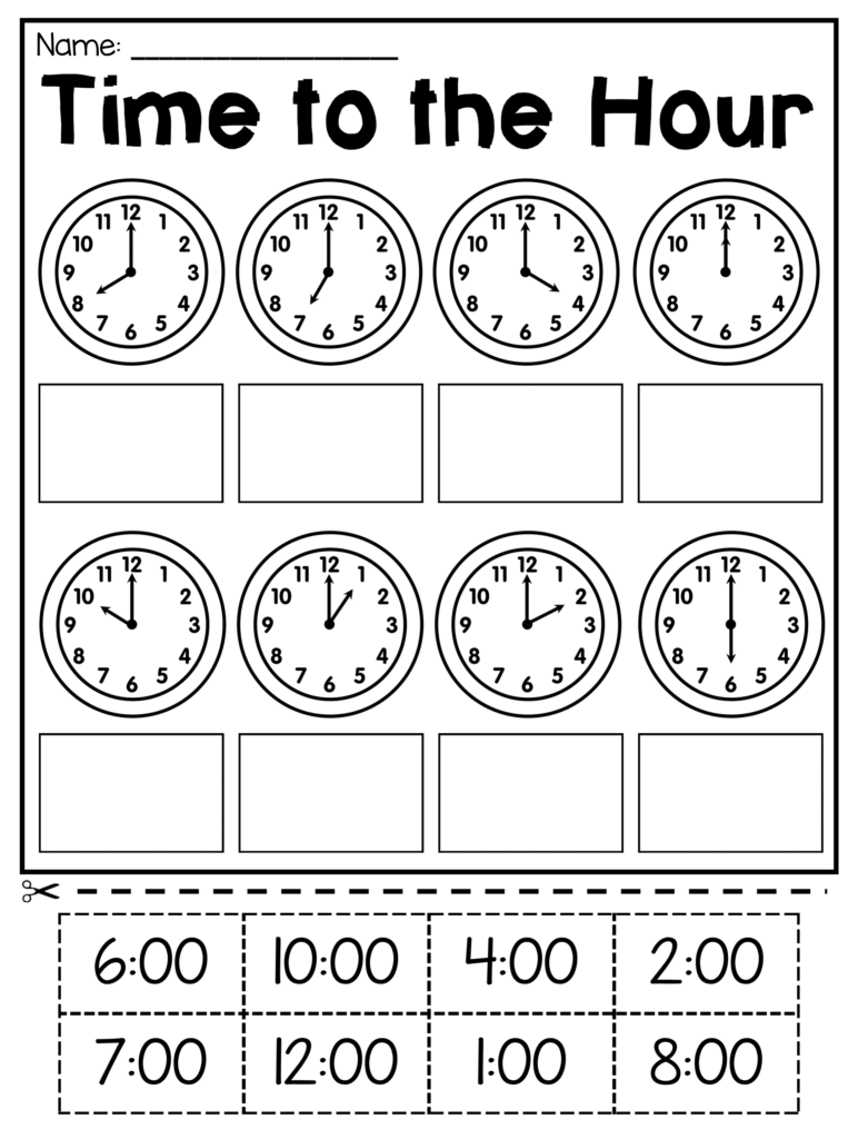 First Grade Time Worksheets Hour Half Hour Quarter Hour First 