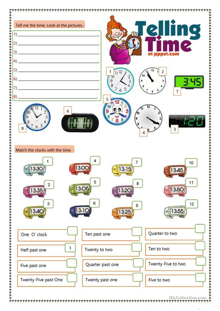 Telling The Time English ESL Worksheets For Distance Learning And 