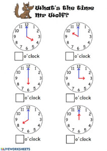 Telling Time By The Hour Worksheet