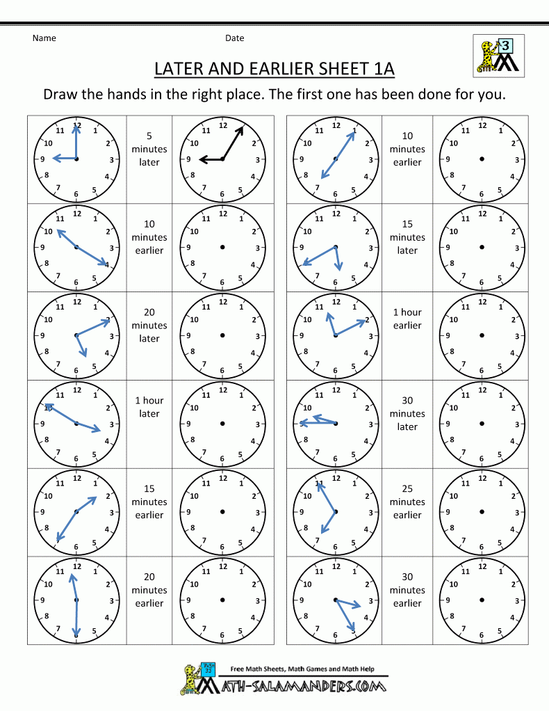 Telling Time Clock Worksheets To 5 Minutes Maths Worksheets Ks2 Free 