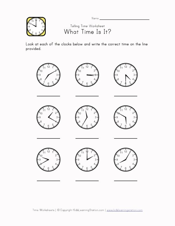 Time Worksheet Telling Time Worksheets Time Worksheets Kindergarten
