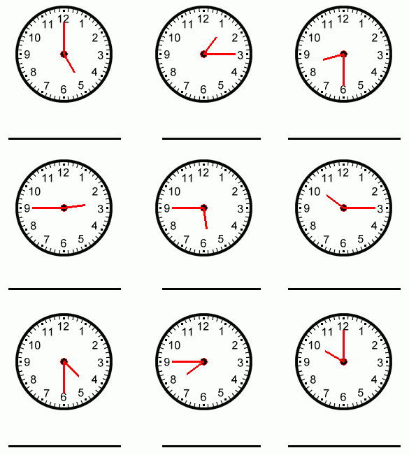 Telling Time To The Nearest 15 Minutes Worksheet