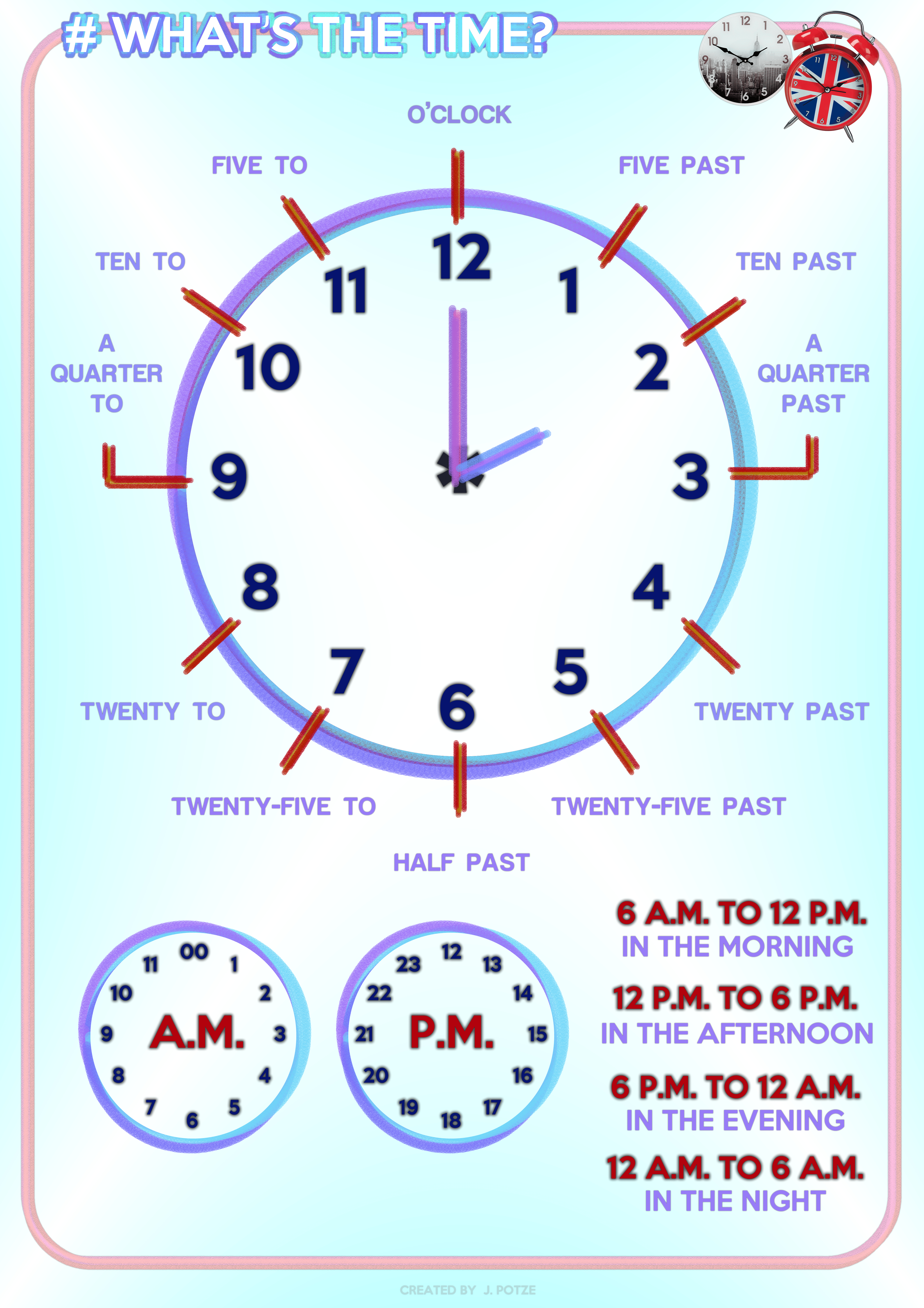 Telling Time Vocabulary Worksheets