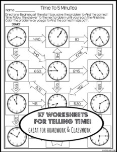 57 Fun Worksheets That Make The Perfect Addition To Your Telling Time
