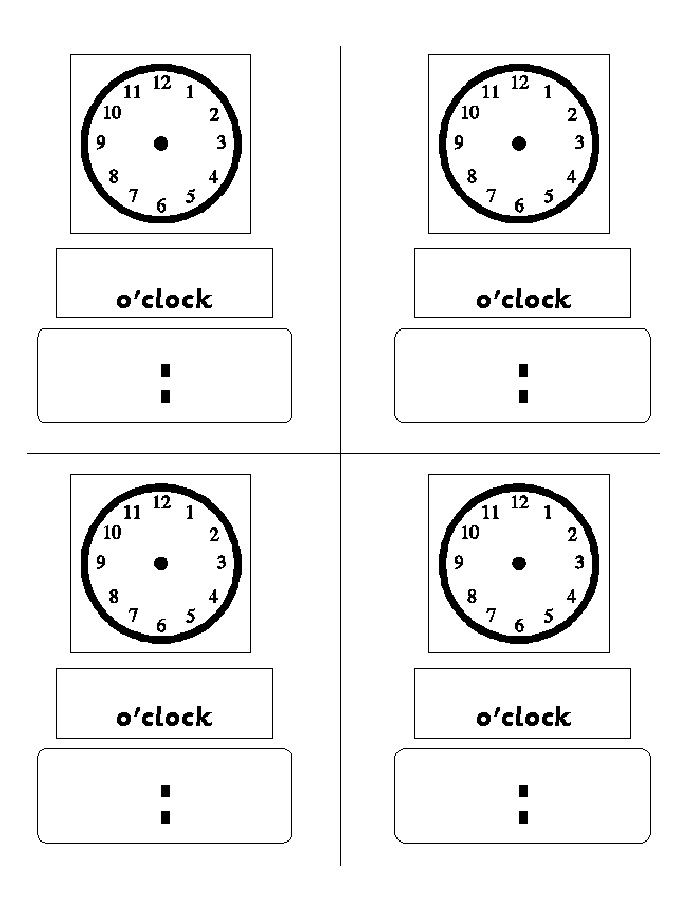 Blank Clock Face Worksheets To Print 101 Activity