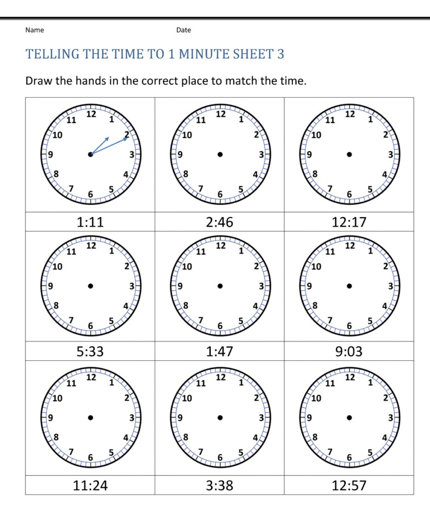 Blank Clock Face Worksheets To Print 101 Activity