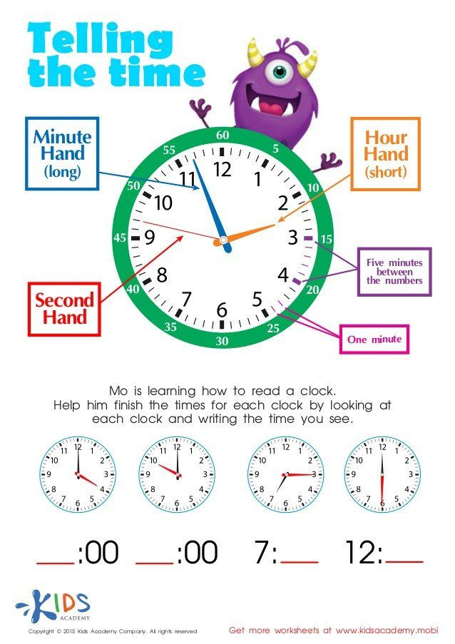 How To Tell Time On A Clock Worksheets