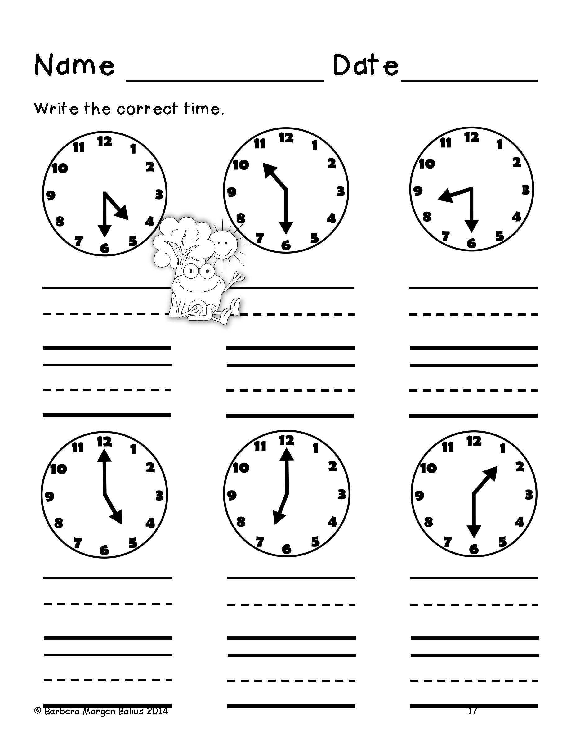 Counting Money Telling Time Worksheets Digital First Grade Math