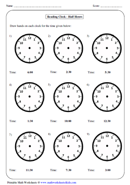 Drawing Hands On Clocks Time Worksheets Telling Time Worksheets 