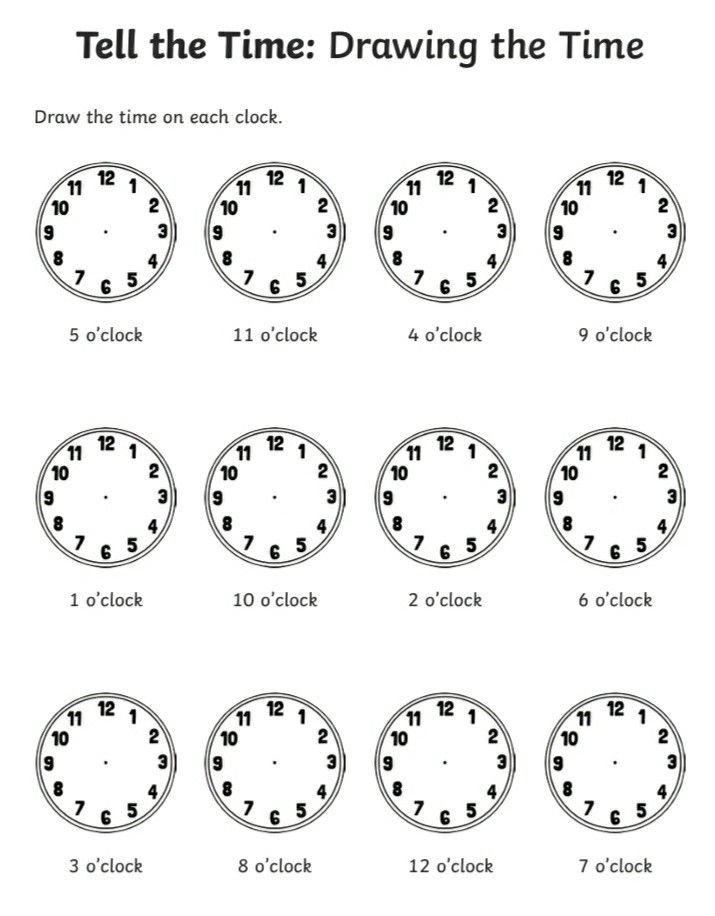 Telling The Time Free Worksheets Ks1