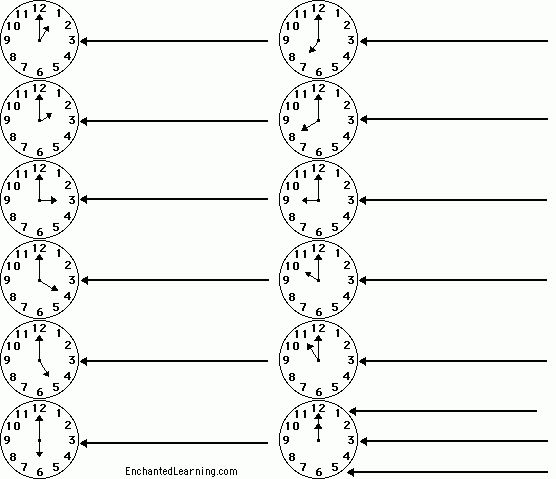 Label The Clocks In Italian Printout EnchantedLearning