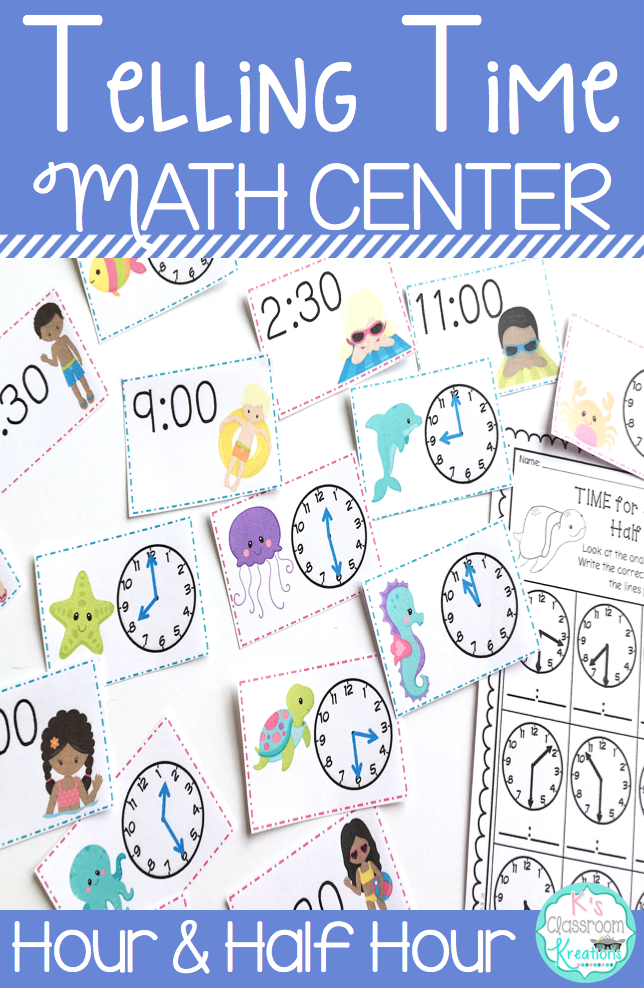 Ocean Telling Time Math Center Math Centers Math Math Stations