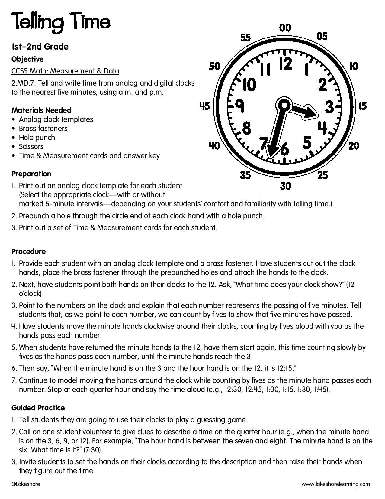 Super Teacher Worksheets Telling Time The Smart Way