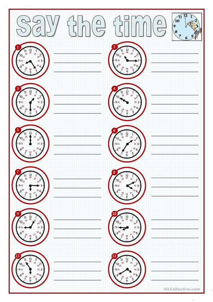 SAY THE TIME Time Worksheets Telling Time Worksheets Teaching Time