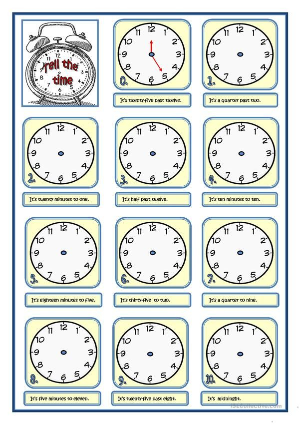 TELL THE TIME English Teaching Materials Time Worksheets Worksheets