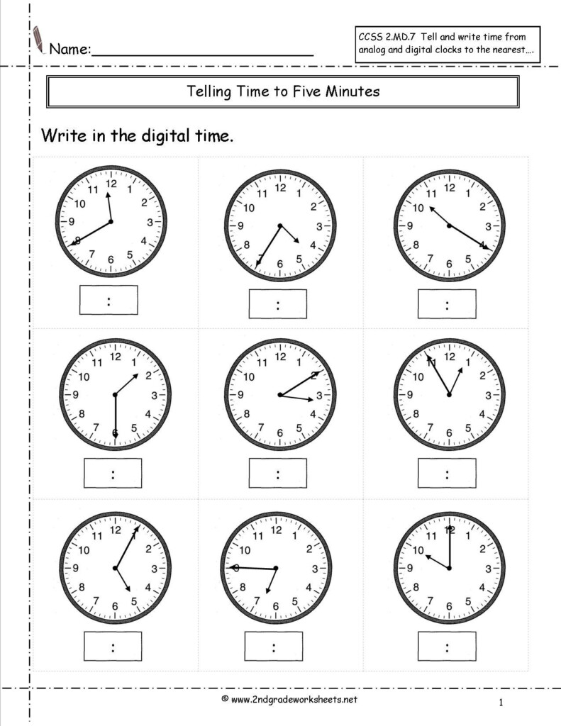 Telling And Writing Time Worksheets Time Worksheets Telling Time 