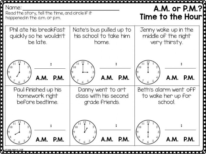 Telling Time A M Or P M Worksheets 99Worksheets