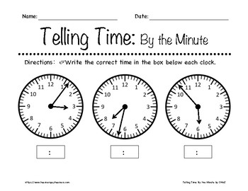 Telling Time Worksheets Advanced