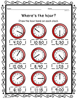 Telling Time By Cassie Itsell Teachers Pay Teachers