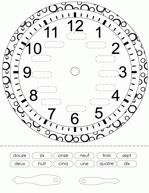 Telling Time In French Worksheets Pdf