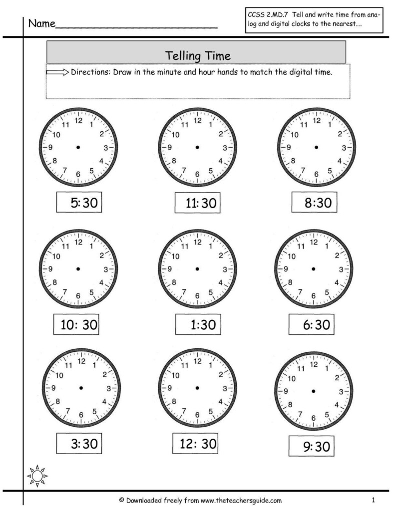 Telling Time In Spanish Worksheets