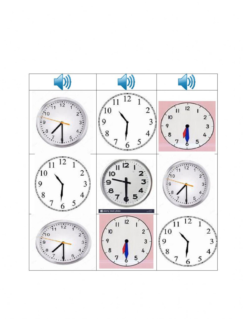 Telling Time Interactive Worksheet For Special Education