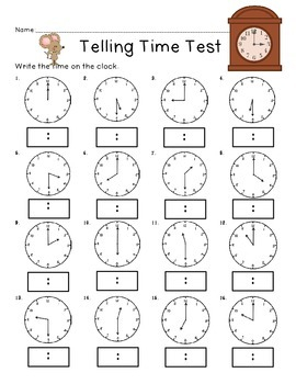 Older Kid Telling Time Worksheet Packet