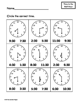 Telling Time Practice Worksheets Hour Half Hour And Quarter After The 