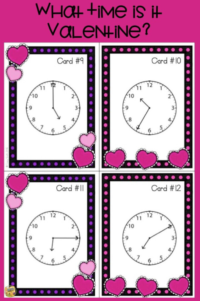 Telling Time To 5 Minutes What Time Is It Valentine Get Your Kids Up 