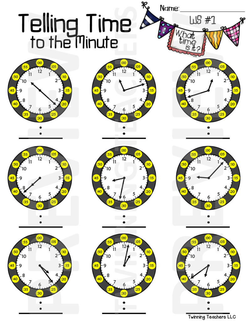 Telling Time To The Minute Twinning Teachers Telling Time Telling 