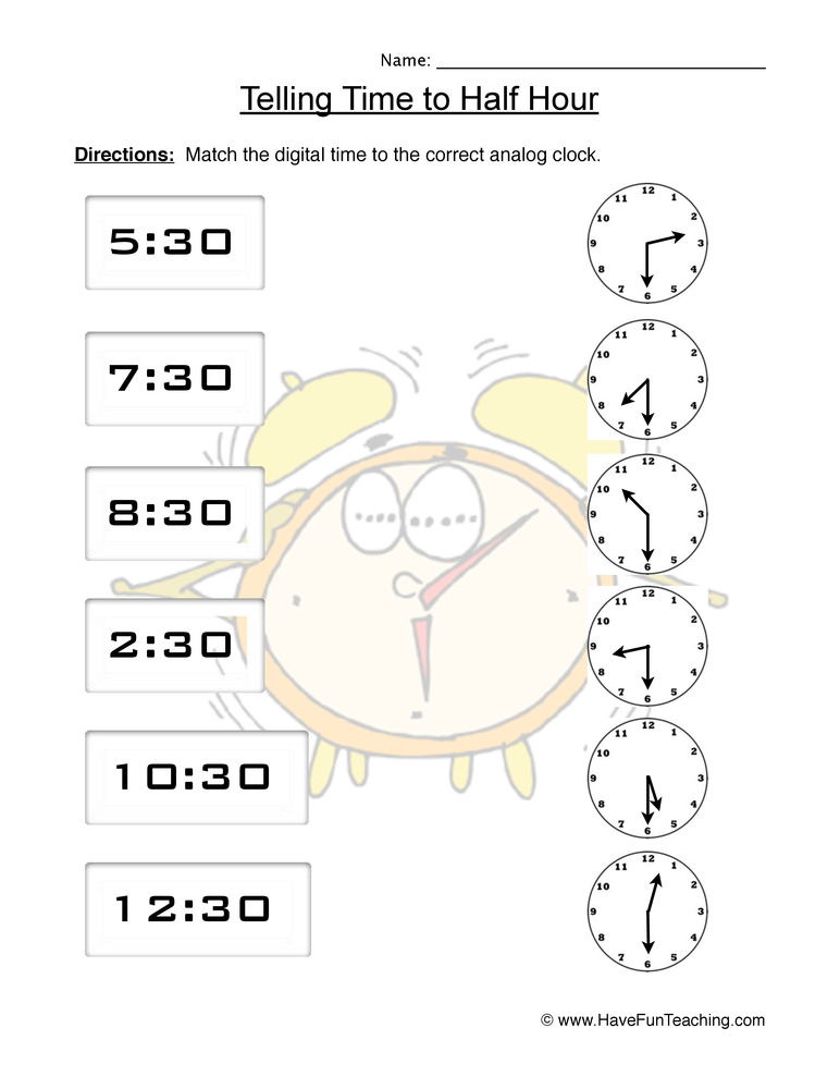 Telling Time Worksheets Page 2 Of 3 Have Fun Teaching