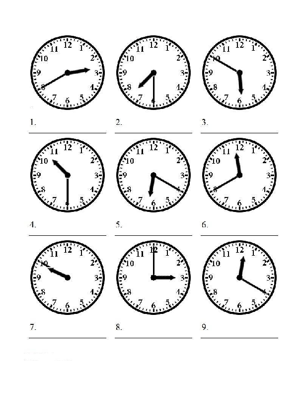 Telling Time Worksheets PRINTABLE Kids Worksheets