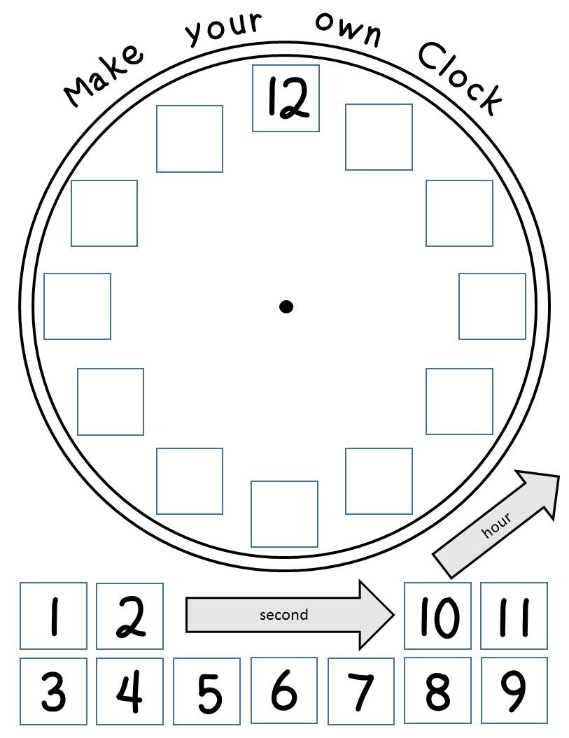 Make Your Own Telling Time Worksheets