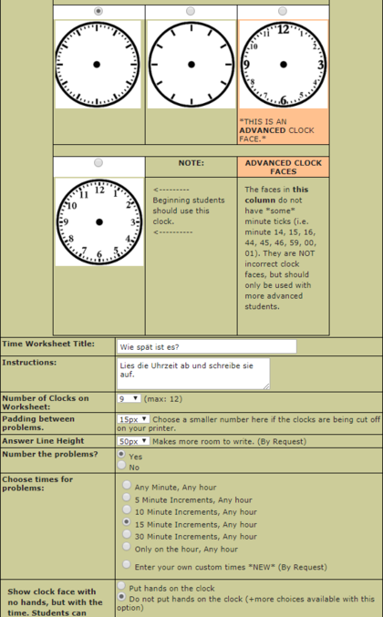 Time Worksheets Schule at Das Bildungsportal