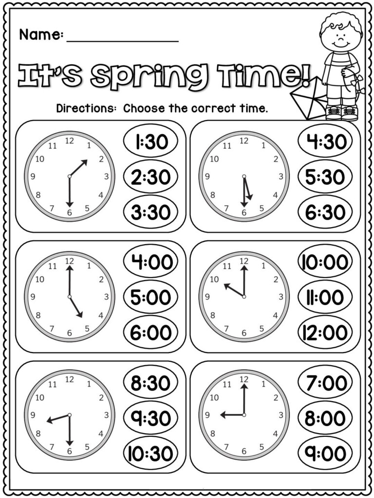 Vocabulary Set 2 Kindergarten Telling Time 2nd Grade Math Worksheets 