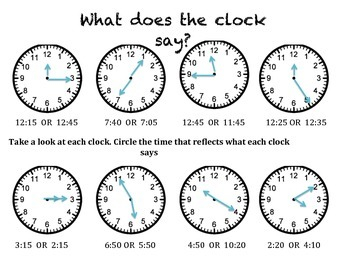 What Does The Clock Say Time Worksheet By Miss Megan TpT