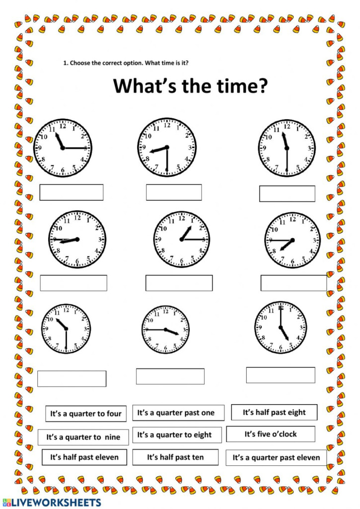 What Time Is It Free Online Worksheet