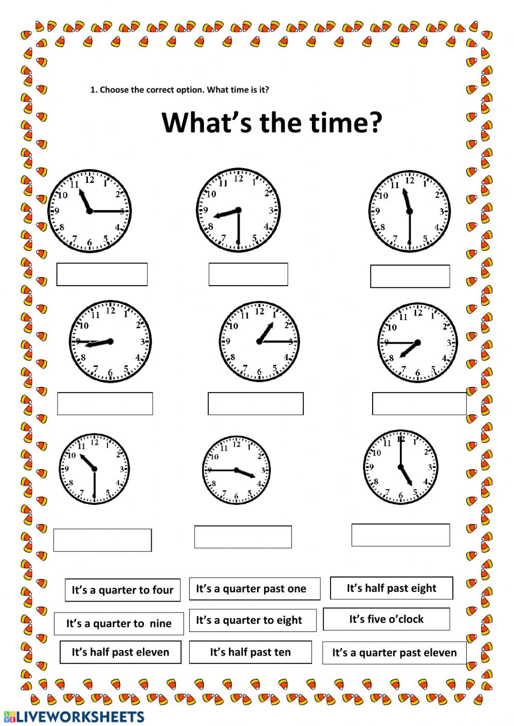 Telling Time Worksheets Teachers Corner