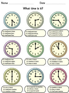 What Time Is It Interactive Activity For Grade 4