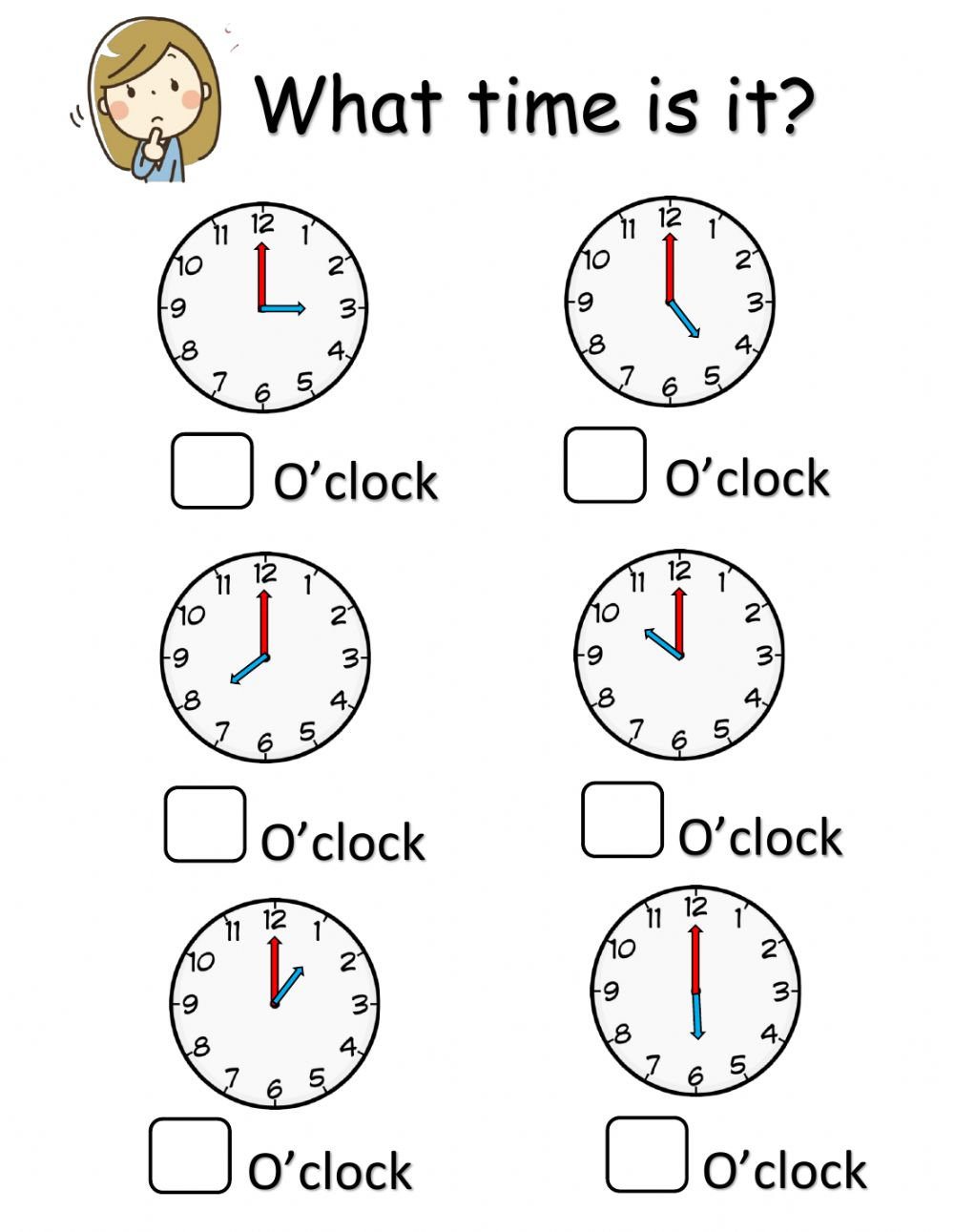 Telling Time Worksheets For Preschool