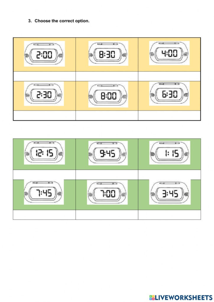 14 Best Images Of Digital Clock Worksheets First Grade Telling The 