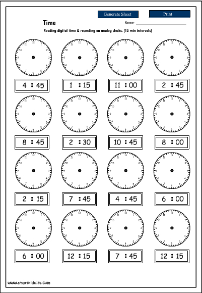 18 Digital Clock Worksheets Printable Worksheeto