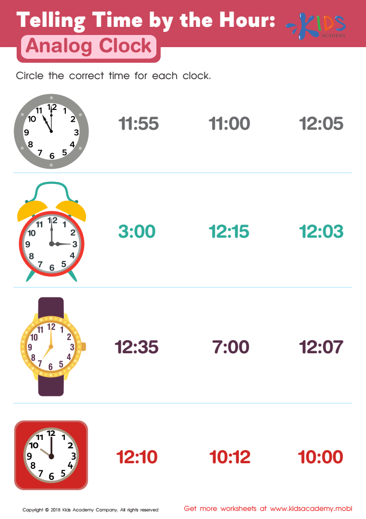 Grade Telling Time Worksheets