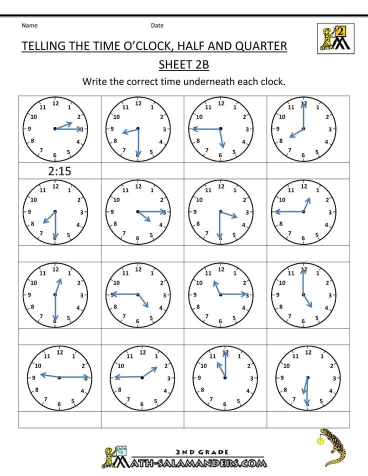 Half Past Quarter To And Quarter Past Worksheets