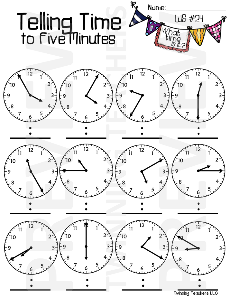 30 Telling Time To The Minute Worksheets Worksheets Decoomo