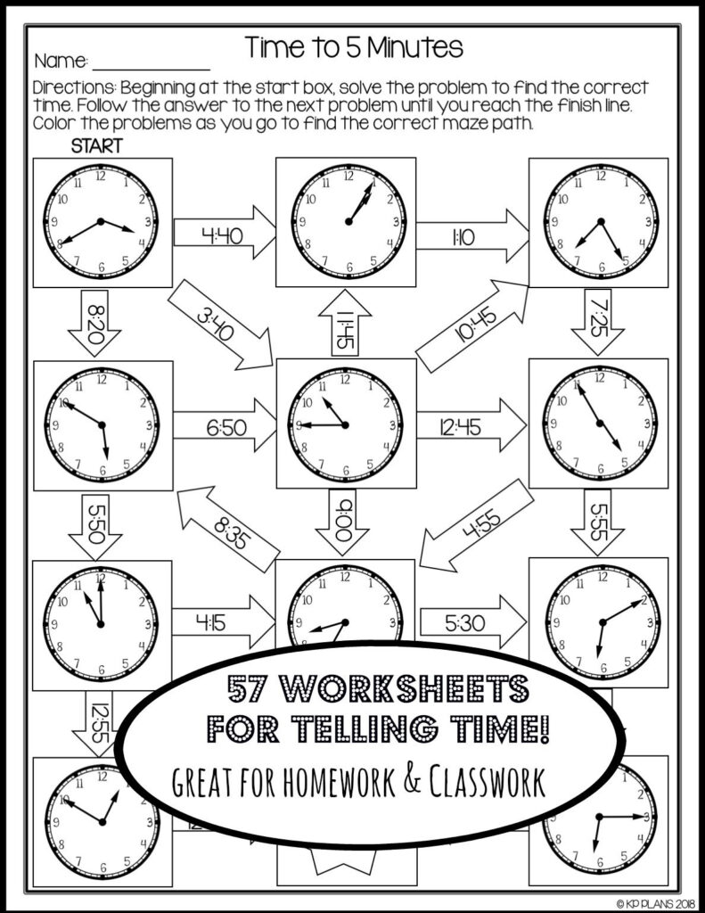 57 Fun Worksheets That Make The Perfect Addition To Your Telling Time 