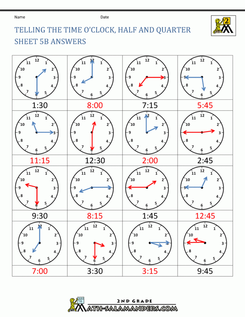 58 MATHS CLOCK WORKSHEETS FOR GRADE 4