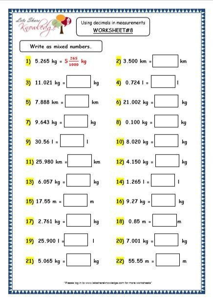 5th Grade Measurement Worksheets Measurement Of Time Interactive 